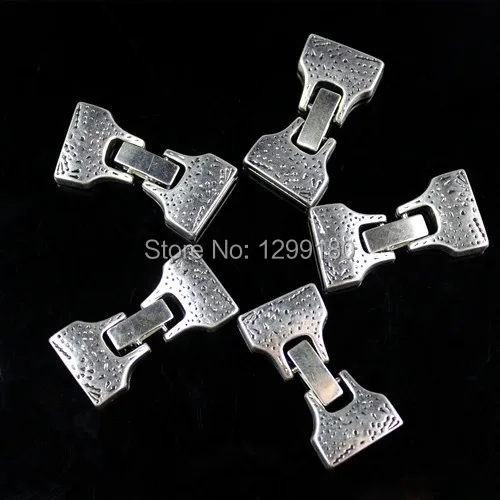 Застежка-карабин для браслета 30 компл./Лот античное серебро отверстие: 2 5x15 мм