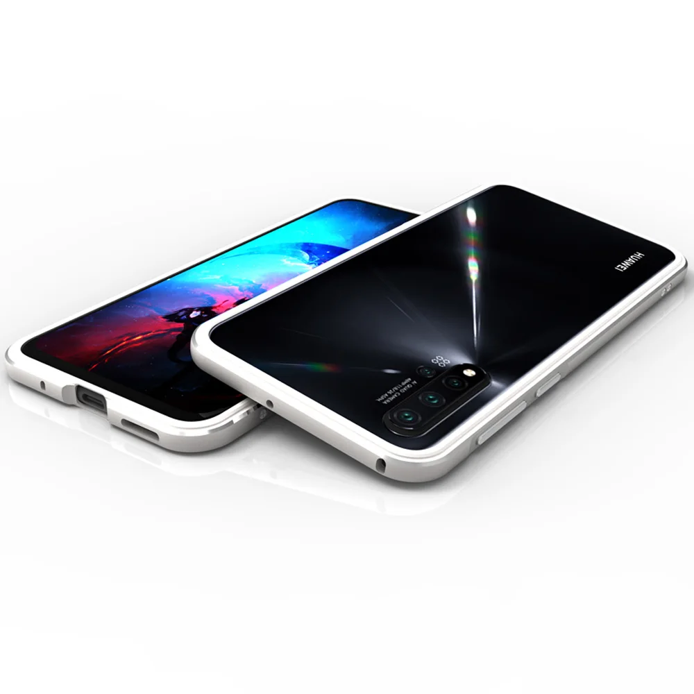 Серебристый Чехол для huawei Nova 5 pro, алюминиевый чехол-бампер для huawei Nova 5, чехол, роскошная металлическая рамка для Nova 5i P20 Lite, чехол - Цвет: Серебристый