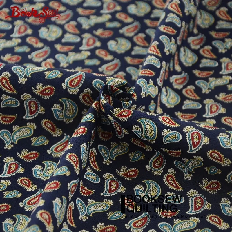 Booksew хлопок поплин Ткань Аксессуары Вышивание лоскутное платье темно-Постельные