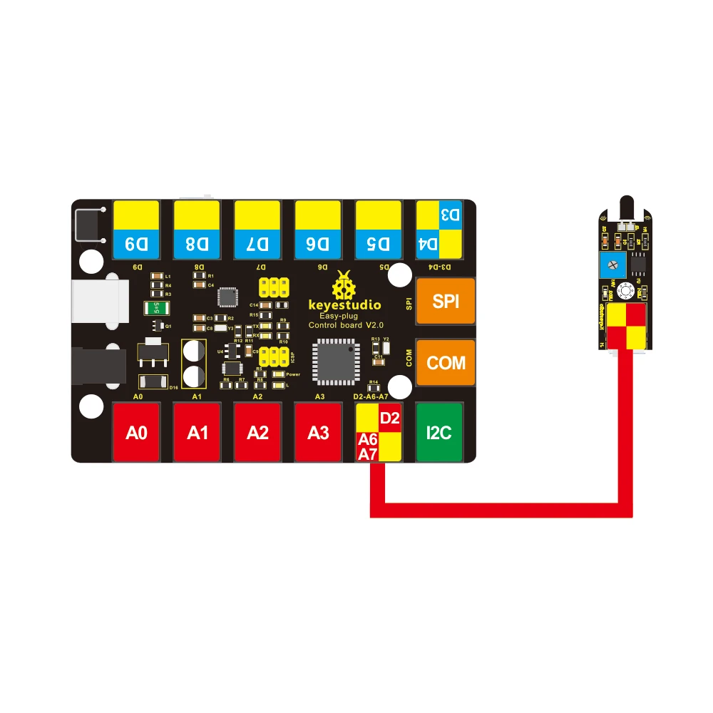 Новинка! Модуль датчика пламени Keyestudio RJ11 EASY plug для Arduino STEAM|Аксессуары