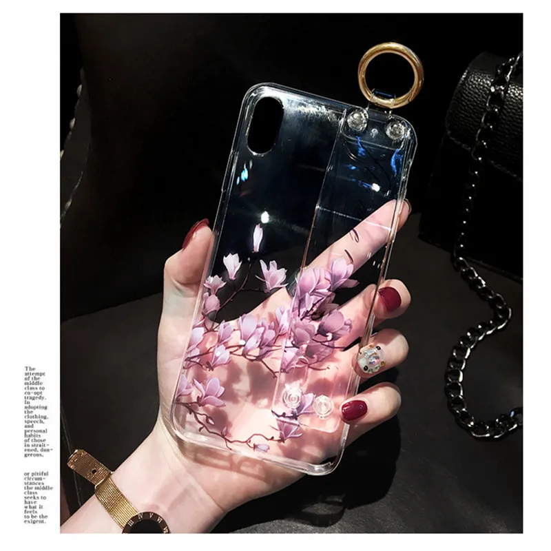 Прозрачный чехол с ремешком на запястье для iPhone 11 Pro XS Max XR X 8 7 6 6S Plus | Мобильные