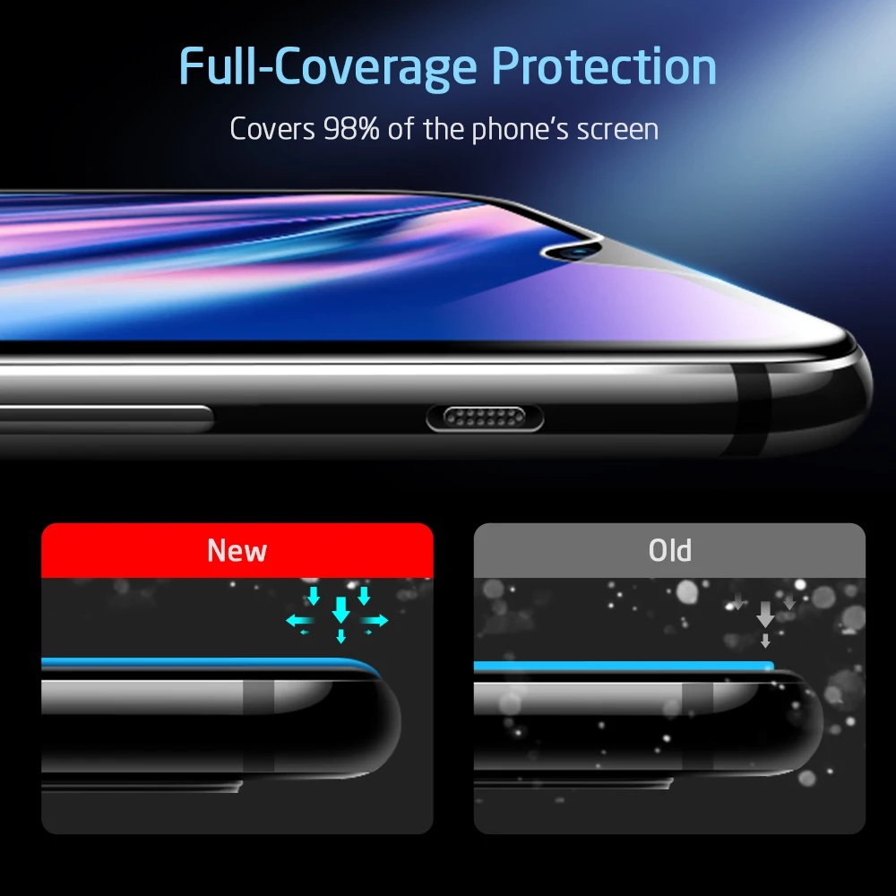 ESR для OnePlus 7 7 Pro закаленное стекло 3D изогнутое анти Blu-Ray Полное покрытие экрана телефона протектор для OnePlus 7 7 Pro стеклянная пленка