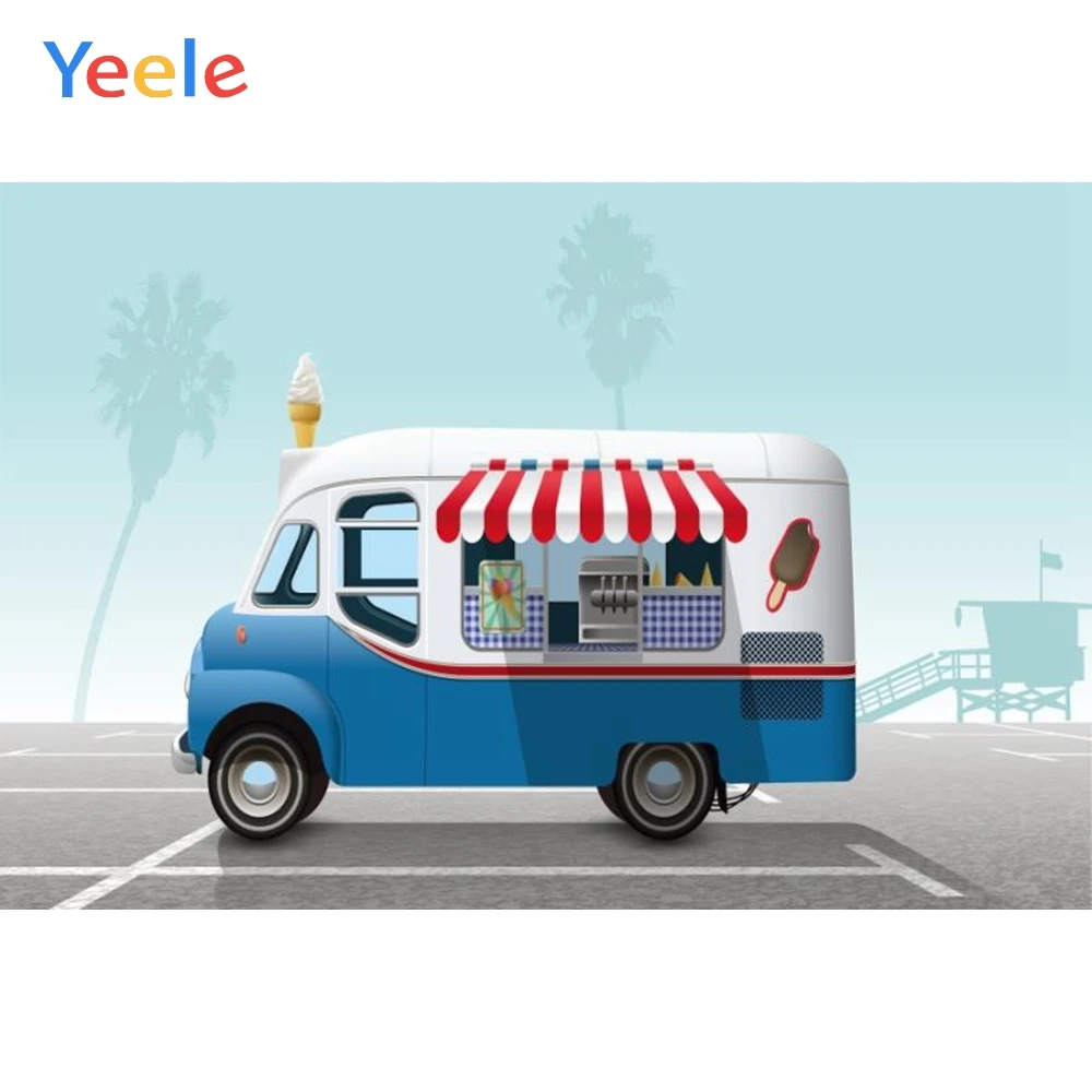 Yeele мультфильм Мороженое фон с автомобилем ребенок фотографический