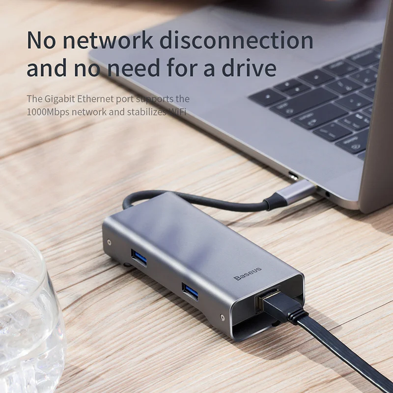 Baseus USB C концентратор к USB 3,0 концентратор HDMI RJ45 VGA USB разветвитель для MacBook Pro/Air type C концентратор для huawei mate 20 Pro samsung S9 S10 разветвитель usb