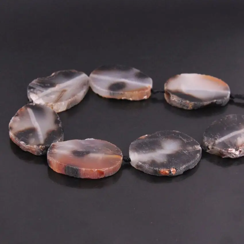 15 5 &quotпрядь натуральные необработанные Агаты Drusy Slab Slice свободные бусины Onxy Gems Nugget