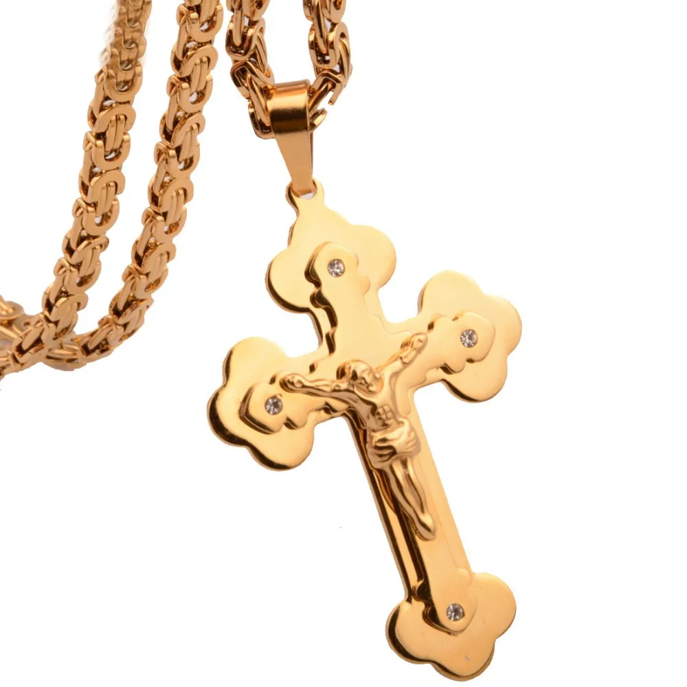 Мужские ювелирные изделия христианские подарки винтажный крест Распятие Иисуса