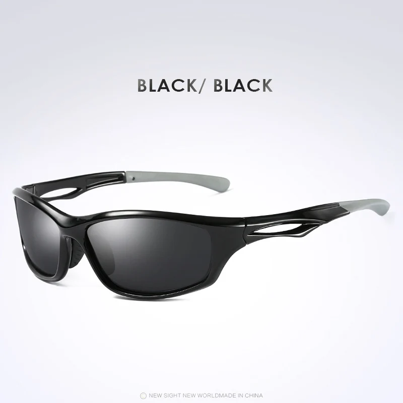 Black(silver)-Black Мужские поляризованные солнцезащитные очки TR90, оправа для улицы, Тактические Солнцезащитные очки для вождения, мужские брендовые дизайнерские военные очки gafas de sol hombre - Цвет линз: Black(silver)-Black