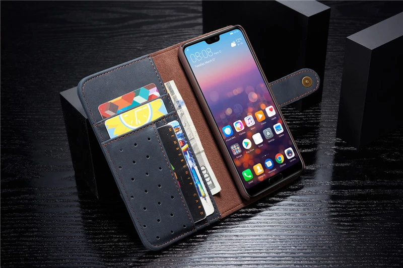 Чехол для huawei P30 P20 mate 20 Pro Lite флип-бумажник P20pro из воловьей кожи чехол держатель для Карт Подставка Etui Huawai mate 20pro Funda