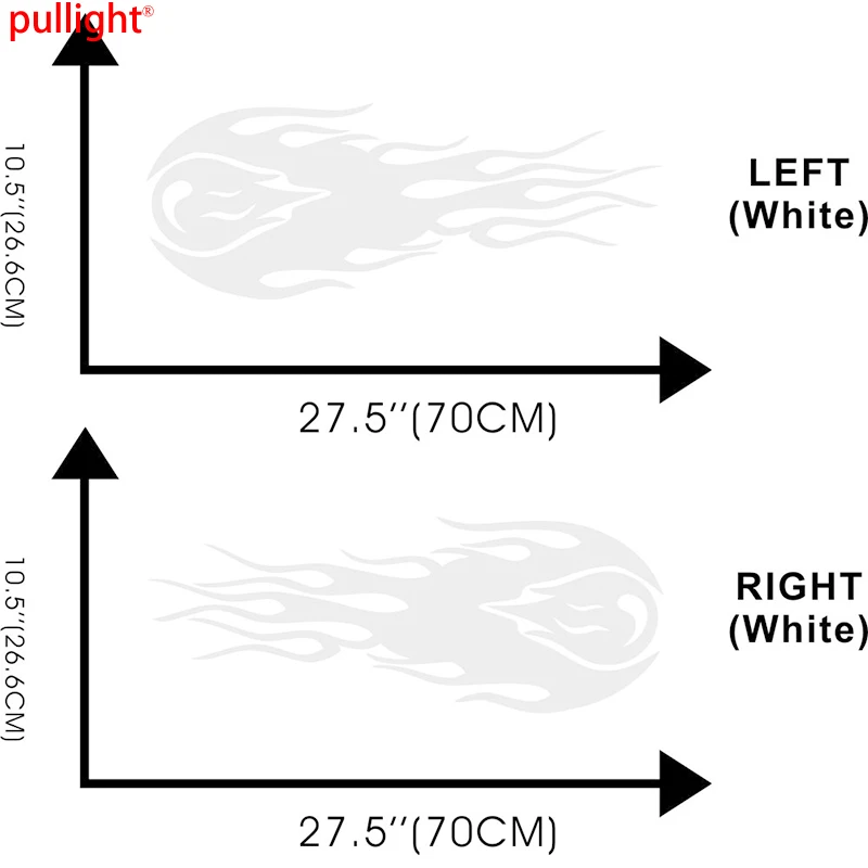 1 пара автомобильных наклеек с огненным пламенем для гоночных дверей или