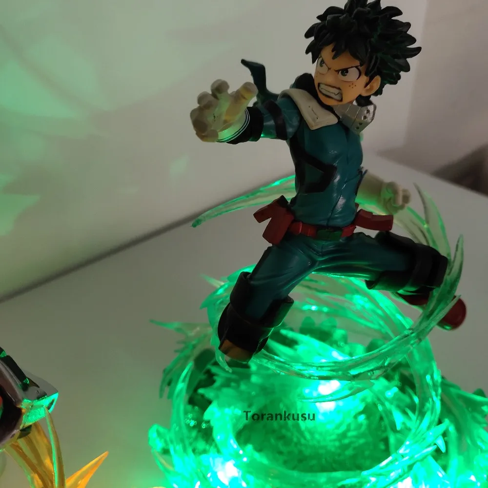 My Hero Academy Bakugou кацуки против Midoriya Izuku фигурки светодиодные игрушки Boku no Hero Academy аниме битва сцена