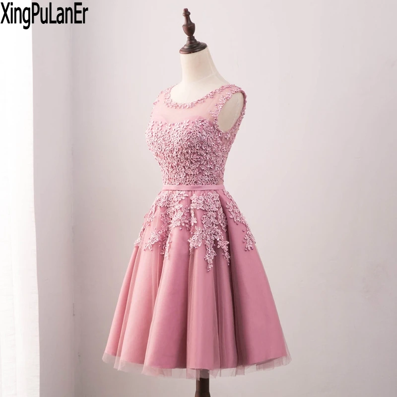 Vestido de festa ТРАПЕЦИЕВИДНОЕ платье без рукавов с круглым вырезом и кружевной