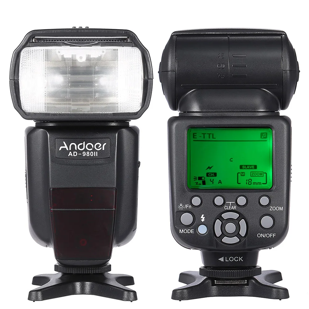 Вспышка Andoer Speedlite AD 980II HSS 1/8000s Master Slave GN58 аксессуары для камеры Canon 5D Mark