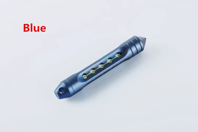 1 шт. газовая лампа Aurora Tritium самосветящаяся сигнальная лампа разбитое окно EDC карманные многофункциональные брелки в виде инструментов кольцо подвеска - Цвет: Синий