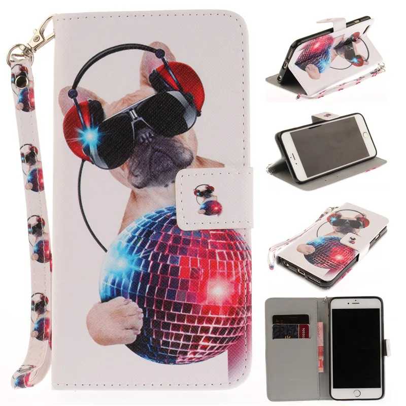 Флип кошелек FTAIDKJ с рисунком собаки обезьяны тигра чехол из искусственной кожи