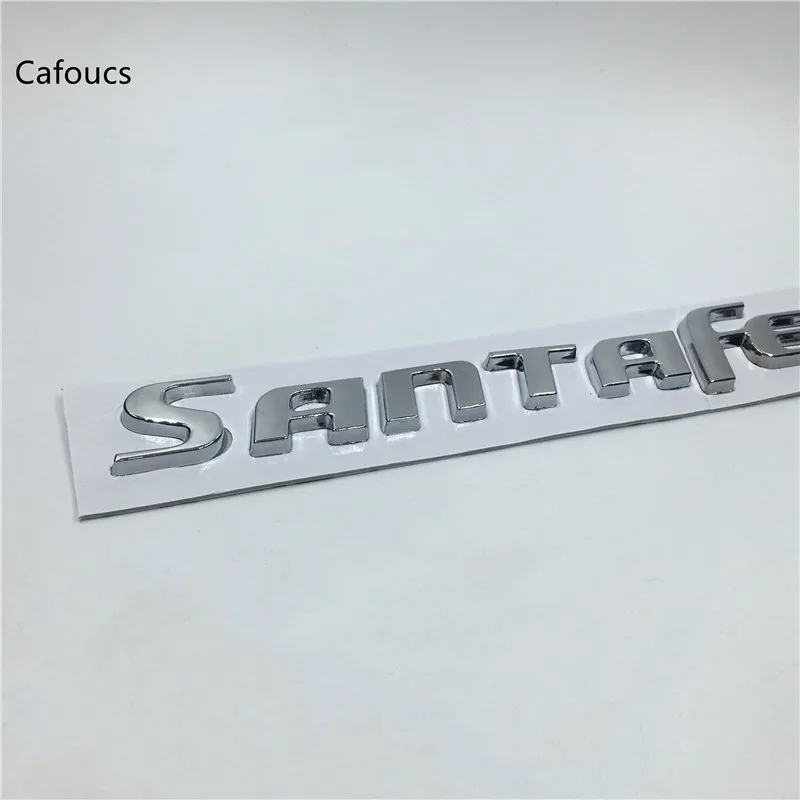 Cafoucs для Hyundai Santafe хром 3D буква эмблема задний багажник значок логотип хвост