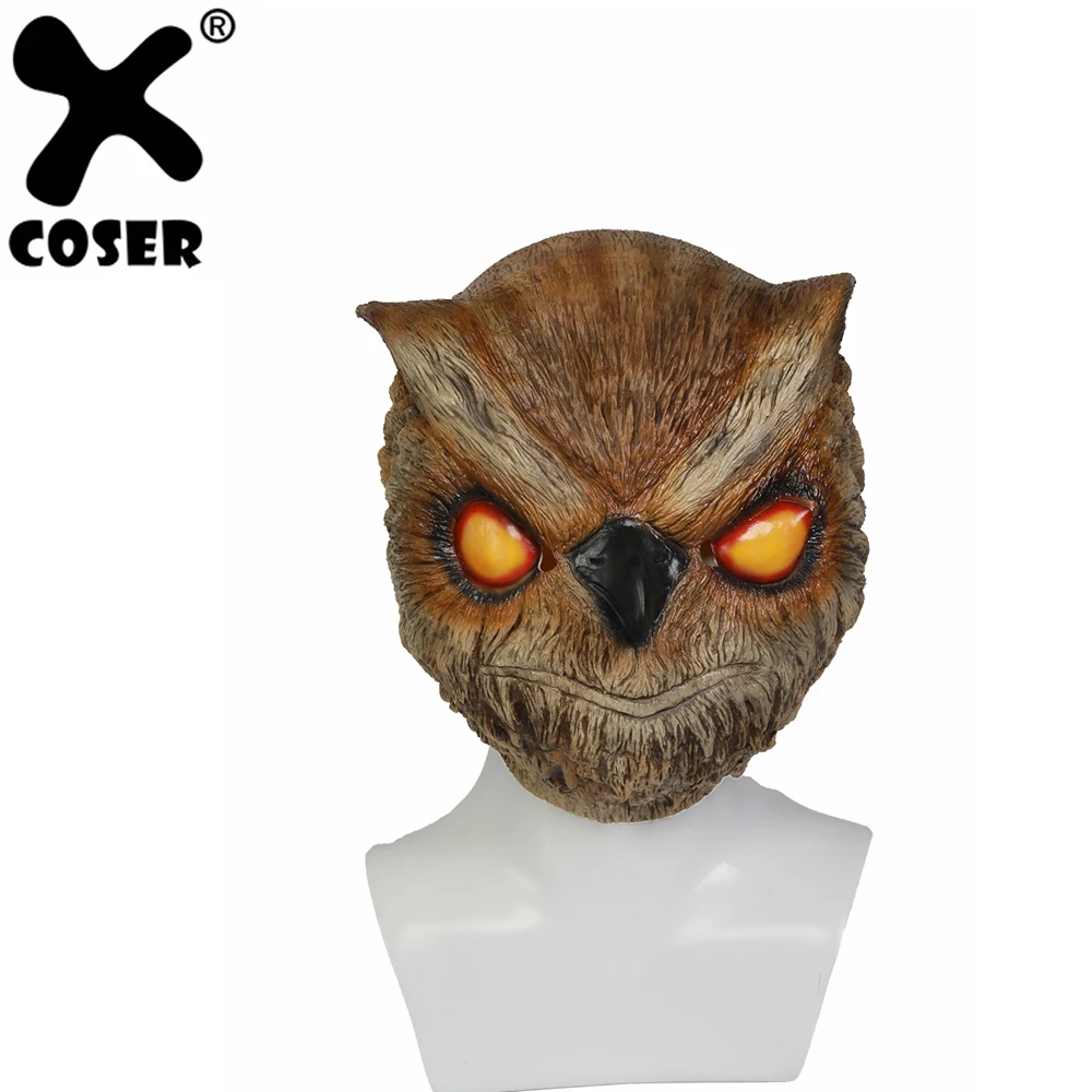 XCOSER Горячая линия Майами Косплей Rasmus Голова Совы Хэллоуин маска аксессуары к