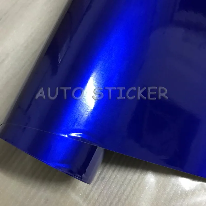 Deep Blue Metallic Glossy Chrome Vinyl Sticker For Whole Car Wrap Covering foil With Air Bubble Free Size 1.52x20m(5X67ft) | Автомобили и