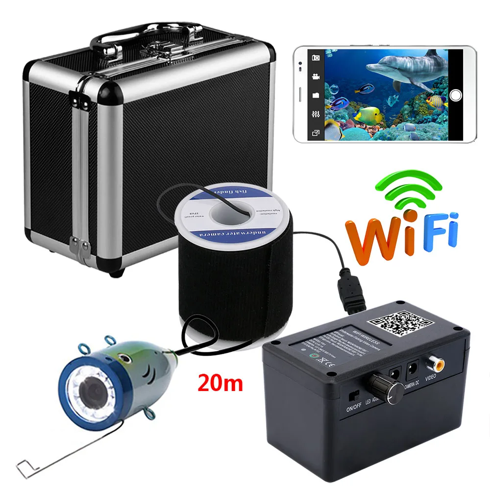 

HD Wifi Wireless 20/30M/50MUnderwater Fishing Camera Video Recorder For IOS Android APP Supports Video Record and Take Photo
