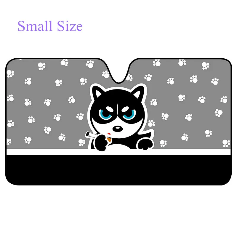 Small Dog Автомобильный чехол для экрана солнцезащитный козырек мультфильм окно лобовое стекло солнцезащитные шторы для машины солнцезащитный щиток для автомобиля-Чехлы внешние аксессуары автозапчасти - Цвет: Small Dog