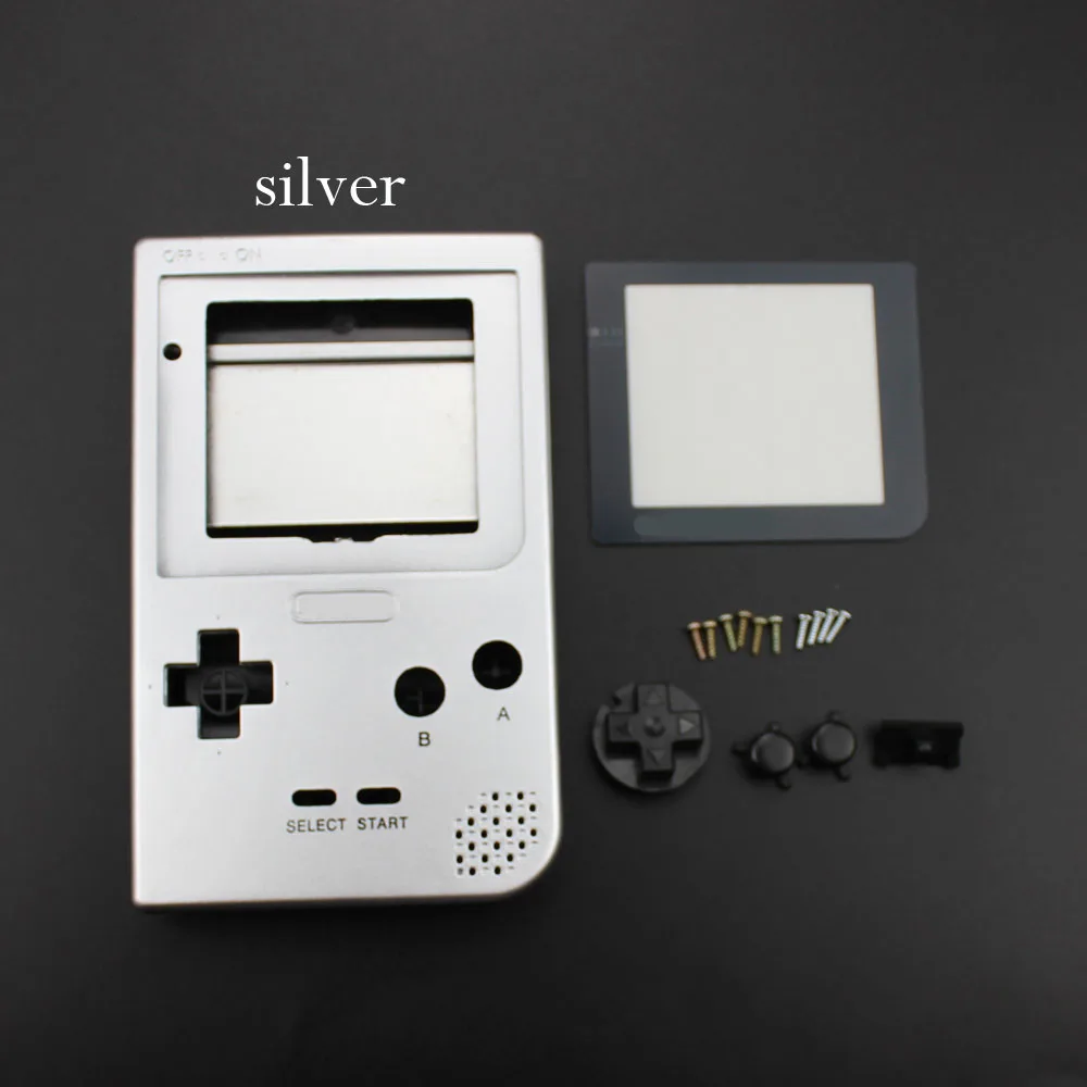 TingDong Full Case Cover Housing Shell Replacement for Gameboy Pocket Game Console GBP grey with Buttons Kit | Электроника