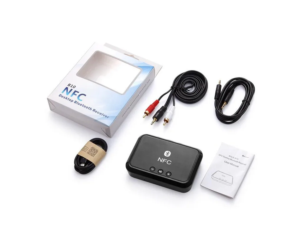 CRDC Bluetooth аудио приемник NFC Hifi стерео музыка беспроводной адаптер 3,5 3,5 мм AUX Jack/RCA для динамика домашняя Автомобильная звуковая система