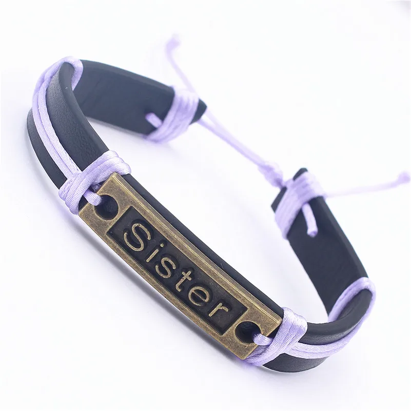 Бронзовые очаровательные квадратные полоски с буквами модный семейный