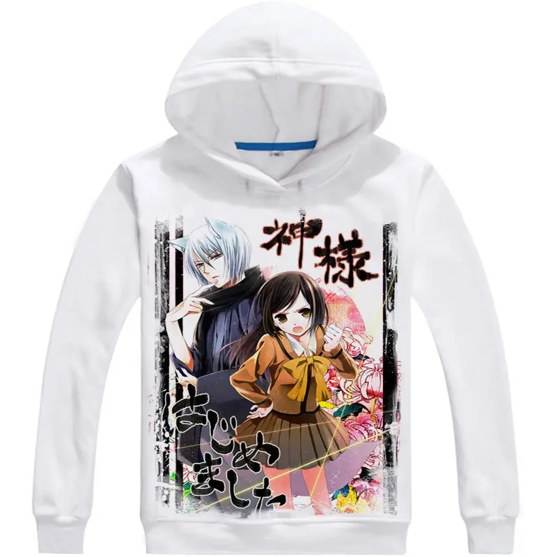 Толстовка Kamisama Kiss с капюшоном аниме лиса Yokai ТОМО косплей белые толстовки милые