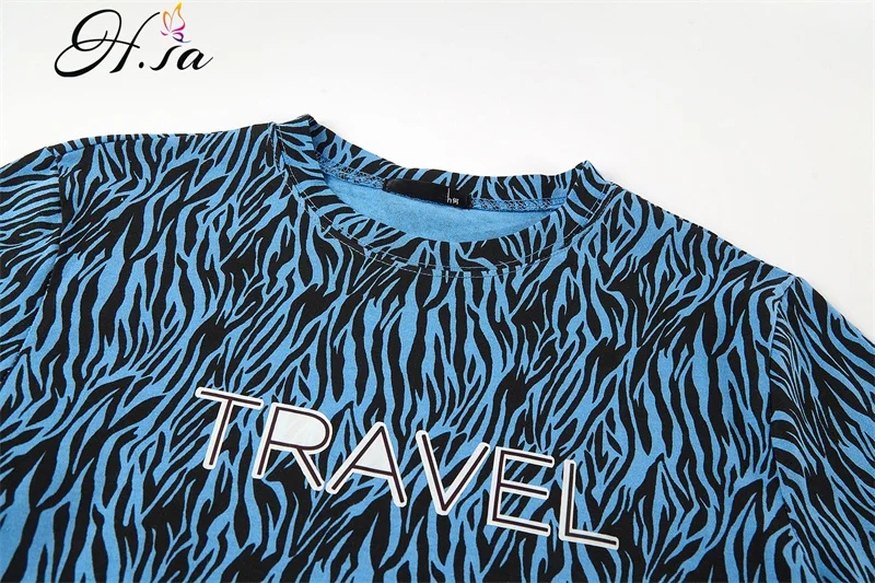 Женская футболка в полоску H.SA Винтажная с коротким рукавом и круглым вырезом