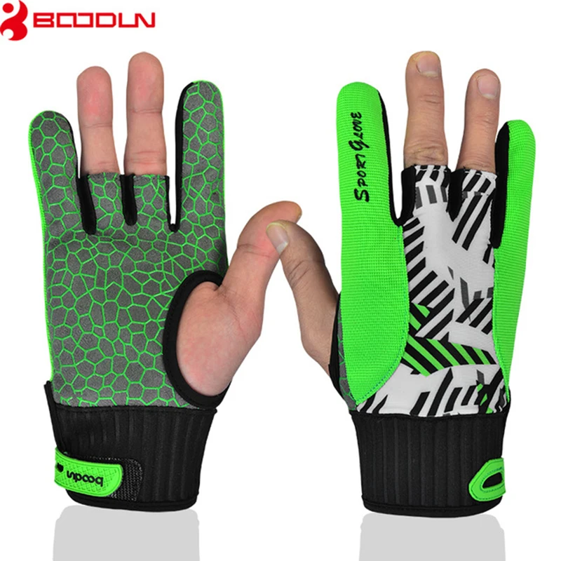 

Boodun Outdoor Sports Gloves Men Breathable Anti-slip Professional Bowling Gloves Women Orange Green Ball Gloves M/L