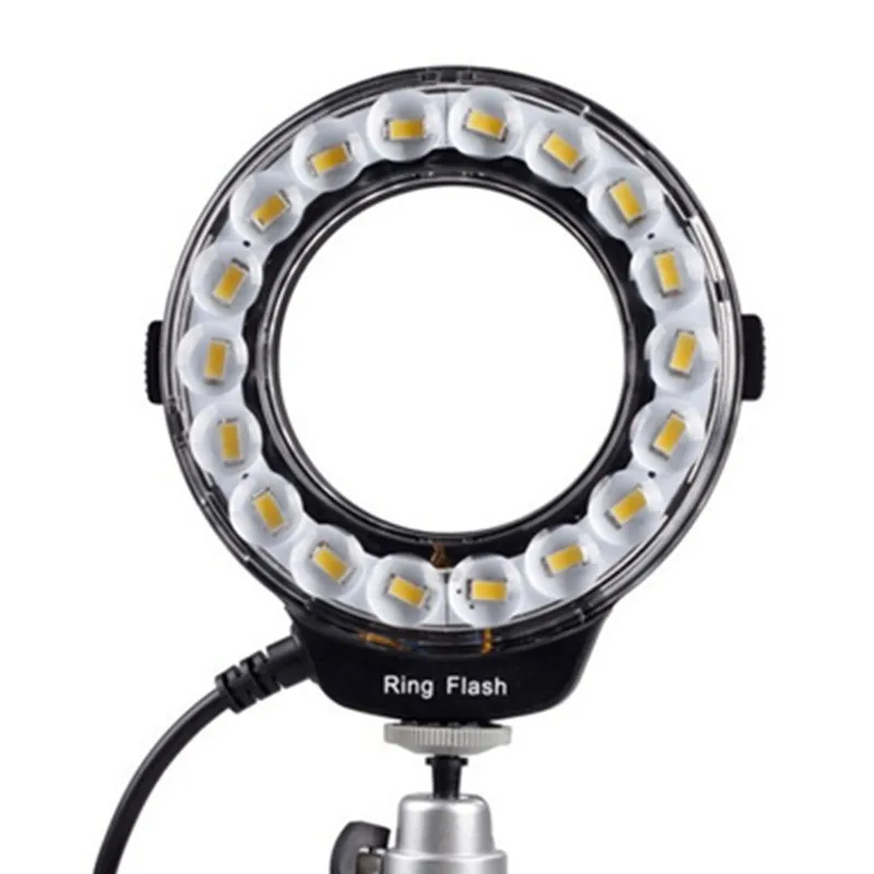 Travor 18 шт. Высокая яркость SMD светодиодный Macro Ring Flash RF 600D для Canon/Nikon/Pentax/Olympus Panasonic Sigma