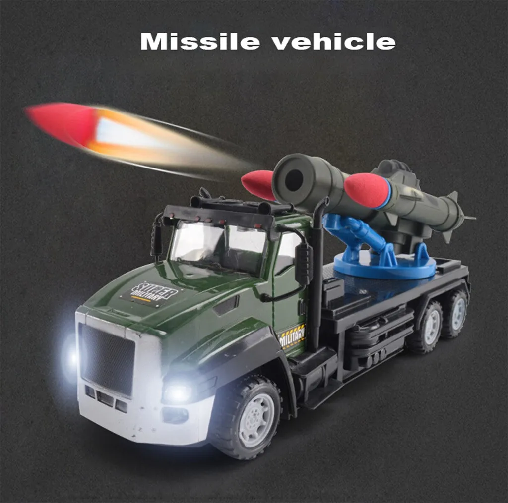 Abay Горячая четырехполосная военная машина с ракетной установкой, Детская Игрушечная модель автомобиля, детские игрушки, FH-60
