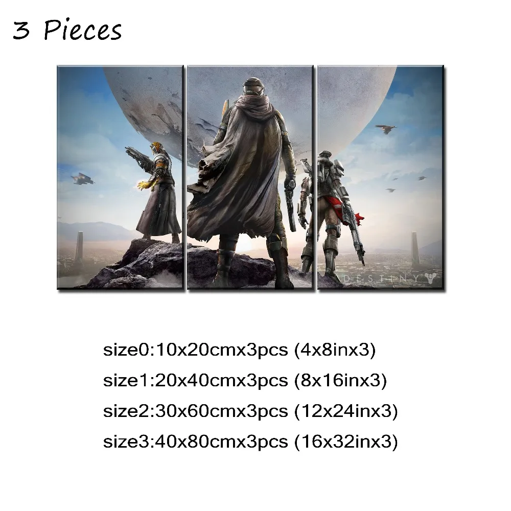 5 шт. игра Destiny Role Back Shadow Poster модульные художественные картины Современное украшение дома Холст Тип печати картина рамки