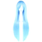 Soowee 24 цвета длинные прямые парики синие белые праздничные аксессуары для волос термостойкие синтетические волосы косплей парик для женщин