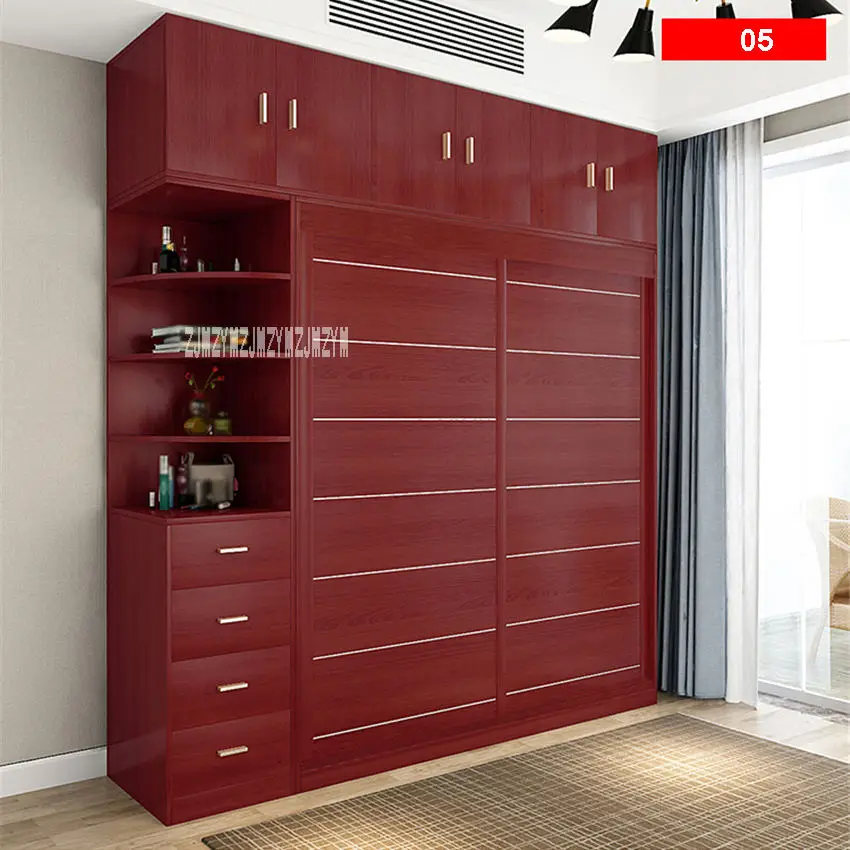 E0 180CM Full Set 05 4285-5A3 простой и современный дом Собранный деревянный шкаф-гардероб мебель для спальни 2 двери деревянные панели одежды шкаф 180 см - Цвет: E0 180CM Full Set 05