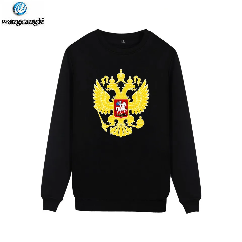 

Russia Is Our Power Hoodies Men Women Brand Cotton Tracksuit Tops Double-headed Eagle Russia Style Hoodie Sweatshirt XXXXL