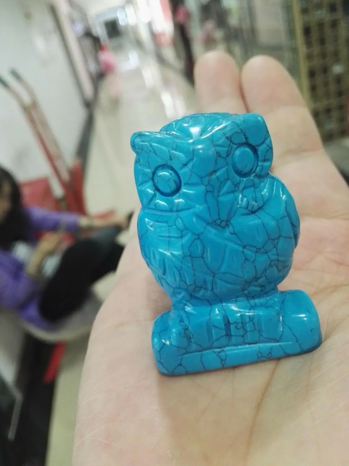 Turquoise owl ornaments