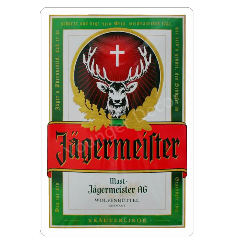YD0028 Спиртовой напиток Jagermeister голова оленя плакат Классическая Настенная Наклейка домашний бар Декор винтажная металлическая табличка виски вино жестяная вывеска YD002 - Цвет: YD0028