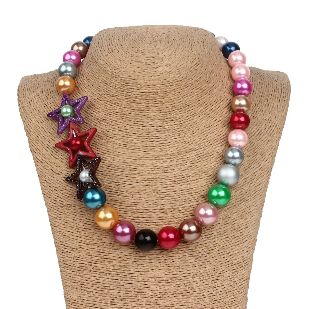 3 шт. жемчужное короткое ожерелье с изображением троллей украшение в виде звезды