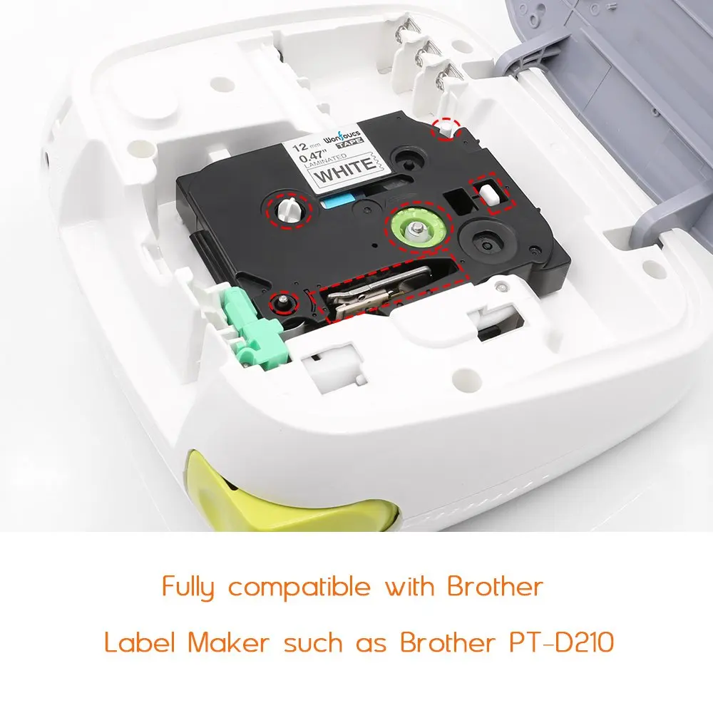 Совместимость с лентами Brother Ptouch 12 мм 0 47 ламинированная TZe 131 TZ 231 631 335 MQP35 лента для