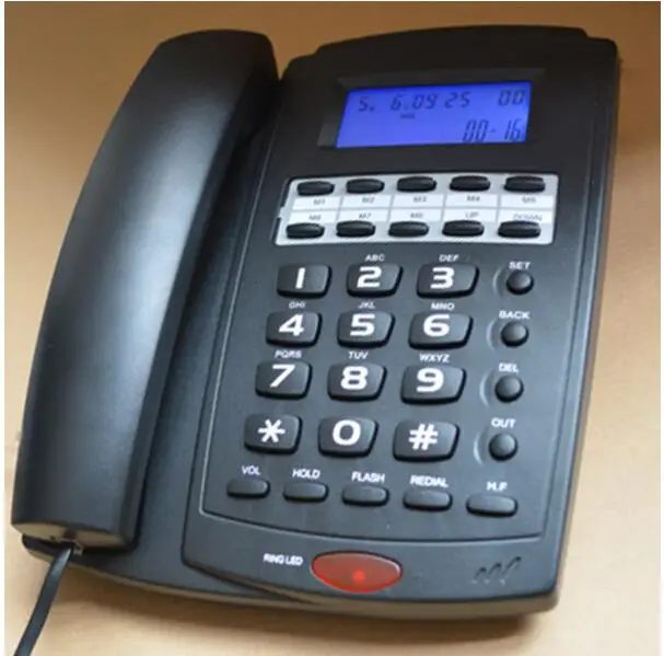 DTMF/FSK English Version Caller ID Landline Telephone With Handfree Date Redial Phone Telefone For Home Office Black White | Компьютеры и