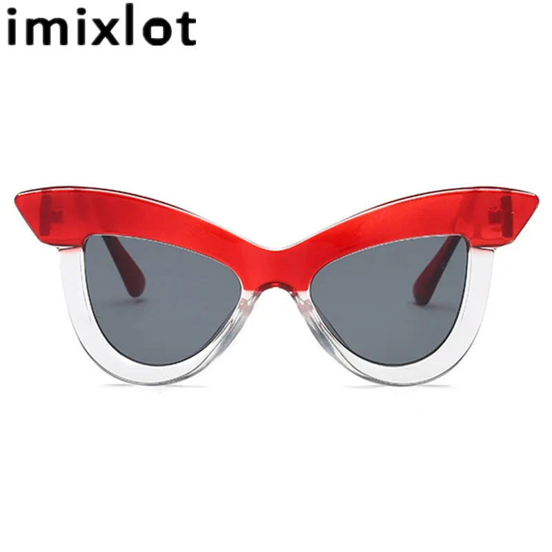 Imixlot Новые солнцезащитные очки кошачий глаз креативная оправа для женщин и