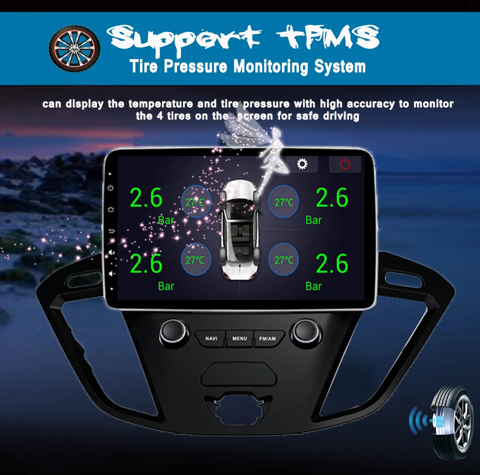 8 ядерный Android 9,0 автомобильный DVD для Ford Custom/Tourneo/Transit 150/250/350 HD 2013- Авто Радио Стерео gps Navi " ips система