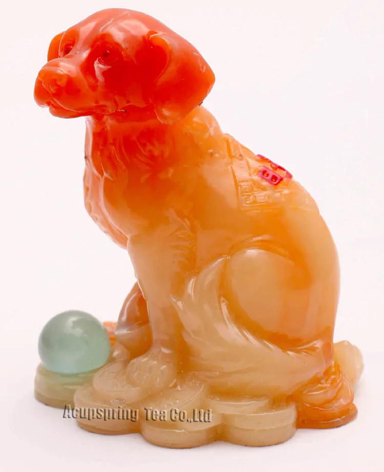 Желтая Собака счастливые амулеты китайский зодиак удивительный подарок Shenxiao