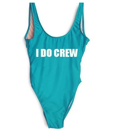 Женский цельный купальник I do crew пляжная одежда комбинезон монокини комбинезоны