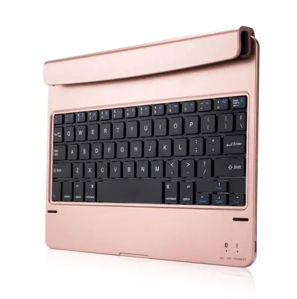 Rose Gold Для нового iPad 9,7 Pro 9,7 Air 1 2 Универсальная беспроводная Bluetooth клавиатура 3,0 чехол Магнитный слот дизайн чехол Funda+ ручка - Цвет: Rose Gold