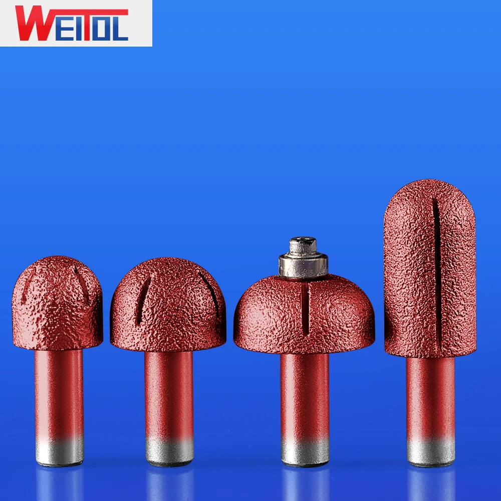 WeiTol 1 шт. Алмазная Наждачная коута коробка бит круглое дно фрезы камень резак биты гранит инструменты для гравировки с ЧПУ