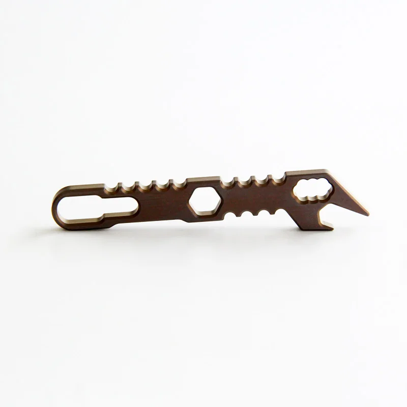 QingGear Titanium TC4 Multi Mini брелок для ключей Pry Tool открывалка бутылок Открыватель коробок