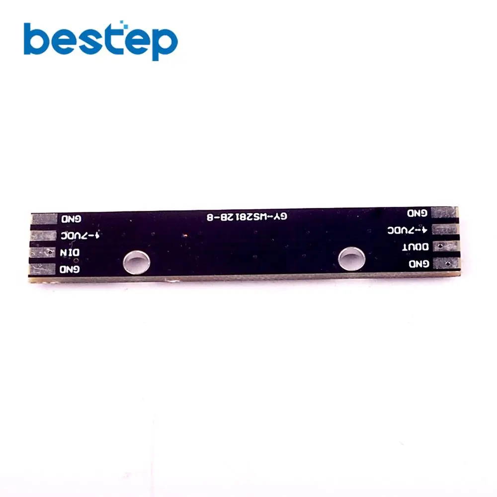 2 шт. 8 канальные светодиодные лампы WS2812 5050 RGB со встроенной полноцветной макетной