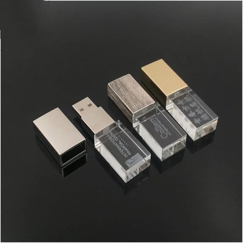 Хрустальная флеш диск usb 2 0 металлическая головка ручка накопитель