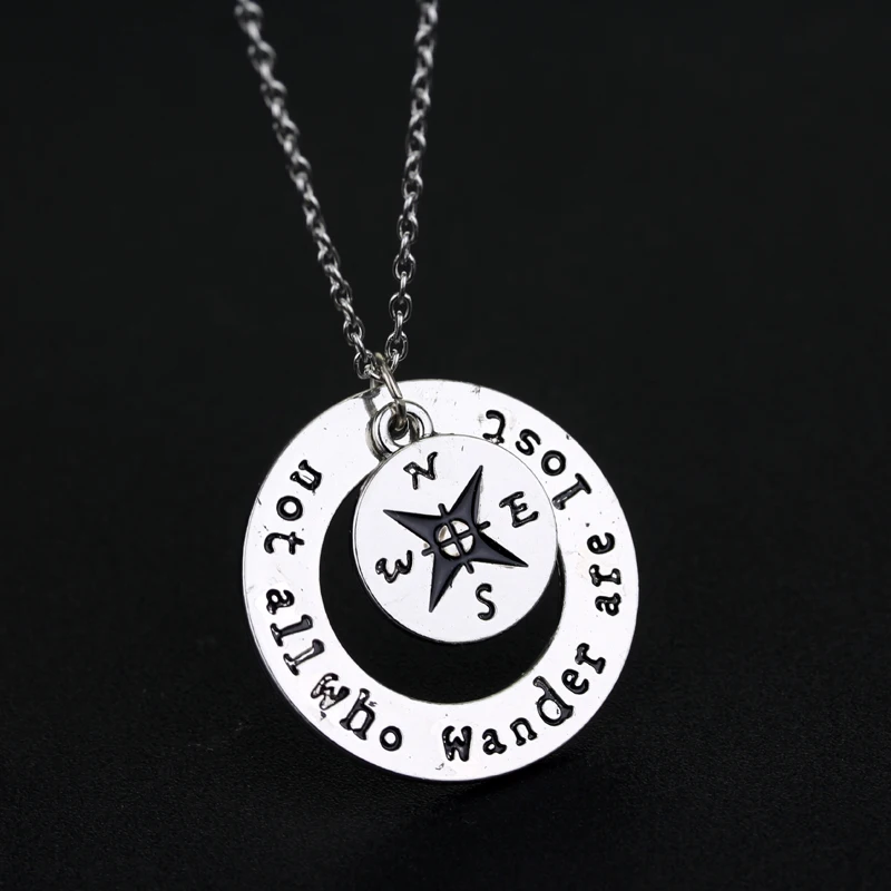 MQCHUN не все кто блуждают теряются путешествие ожерелье путешественника компасом